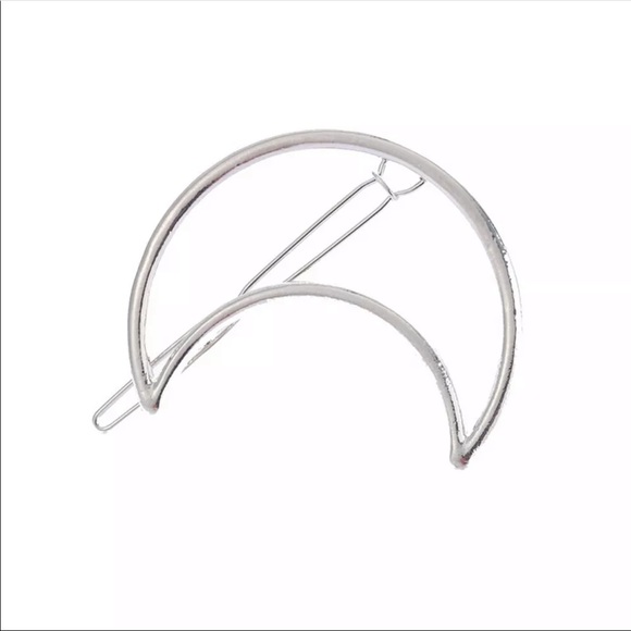 Private Label Accessories - Silver moon hair barrette